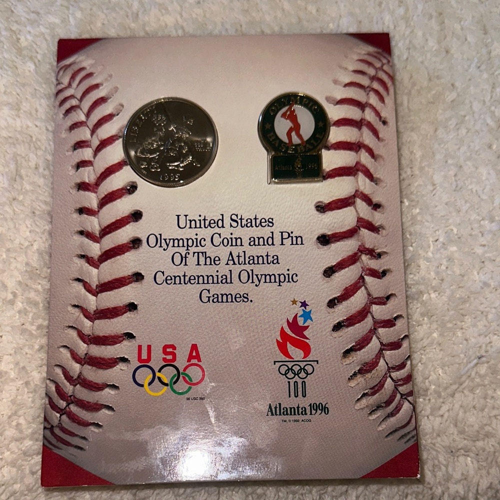 Atlanta 1996 Olympic Coin and Pin Set